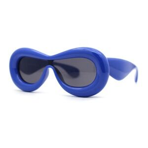 Funky Blue‎ Round Sunglasses Women's Novelty Trendy Fashion Eyewear Festival NEw
